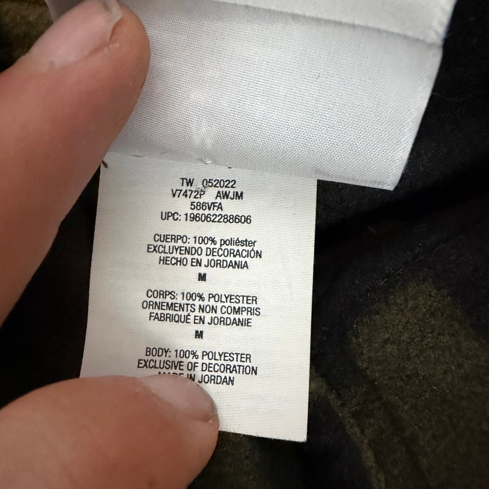 Champion Fleece Shirt Jacket Mens Medium Green Camo Snap Honeycomb V7472P - Picture 8 of 10